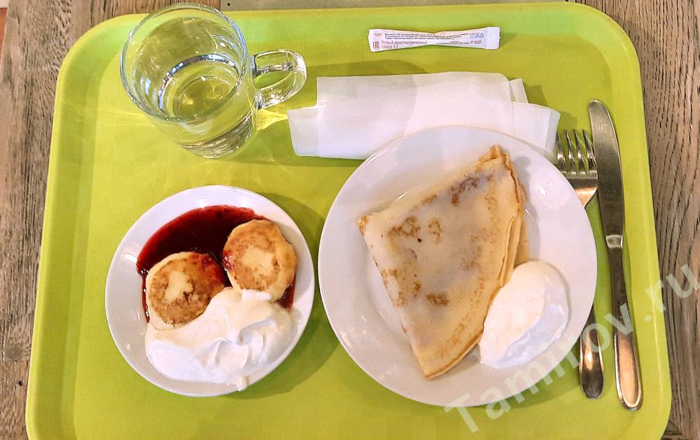 Сделана частным вебмастером Александром: Cheesecakes and pancake with jam and sour cream
